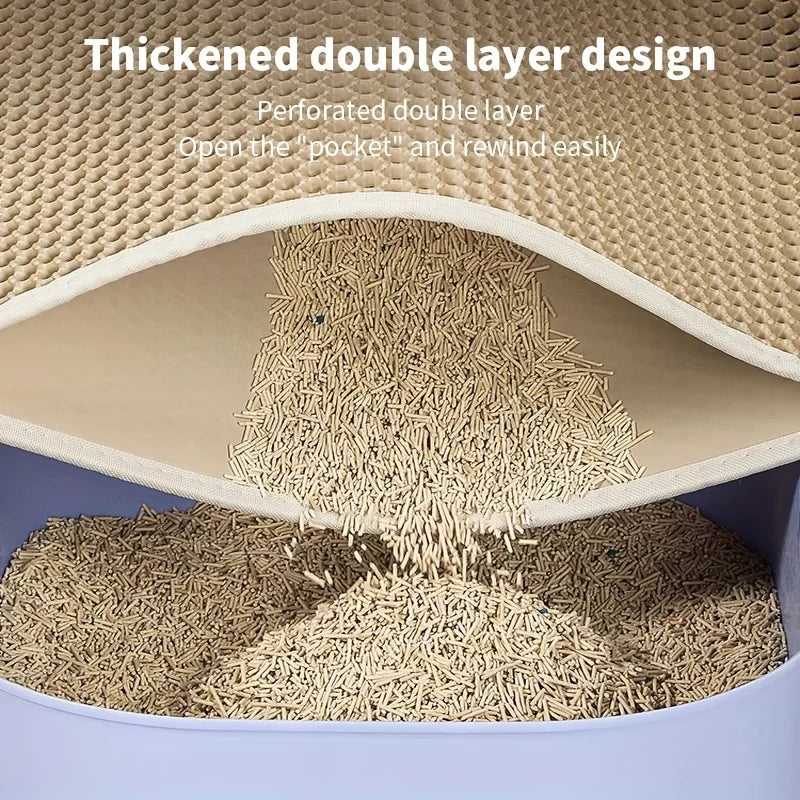 Cat Litter Mat-Advanced Honeycomb Double Layer Design