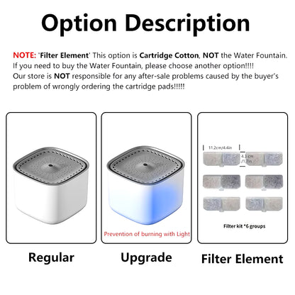 Cat Water Fountain Auto Filter 3L