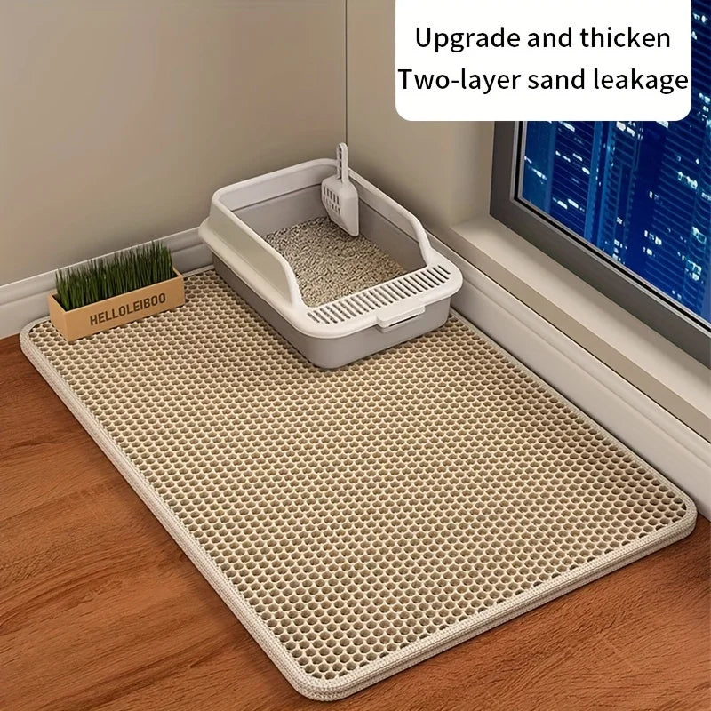 Cat Litter Mat-Advanced Honeycomb Double Layer Design