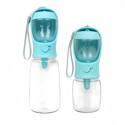 Portable Water Bottle with Food Container for cats and dogs