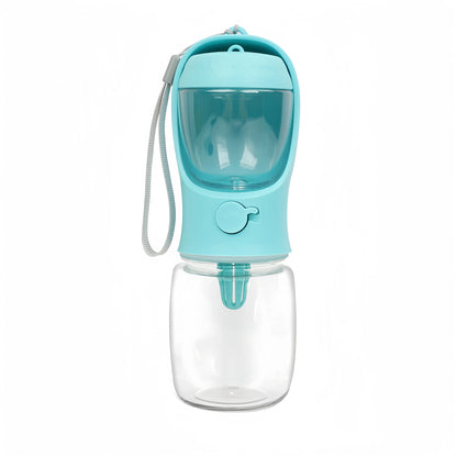 Portable Water Bottle with Food Container for cats and dogs
