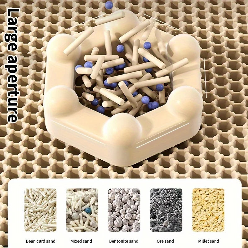 Cat Litter Mat-Advanced Honeycomb Double Layer Design